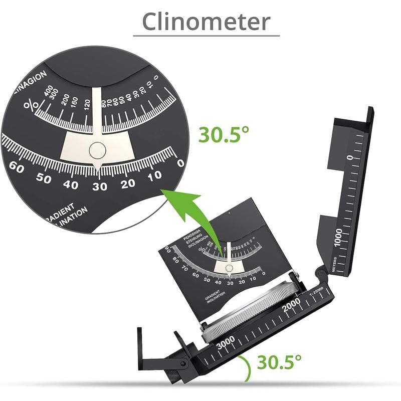 Professional Compass - Hiking Compass with Sighting Clinometer