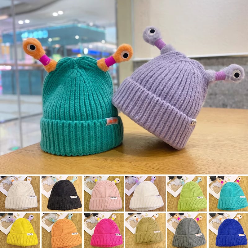 🔥2025 HOT SALE ✨️Winter Parent-Child Cute Glowing Little Monster Knit Hat