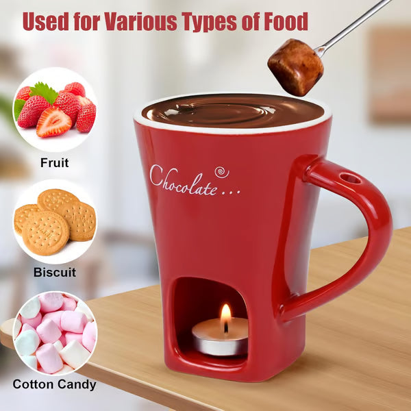 Chocolate Fondue Mug with Fork