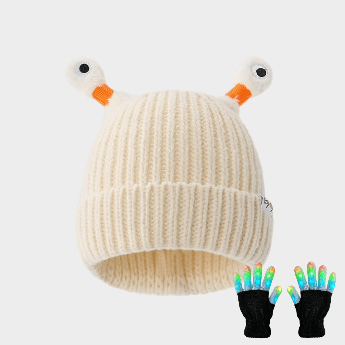 🔥2025 HOT SALE ✨️Winter Parent-Child Cute Glowing Little Monster Knit Hat