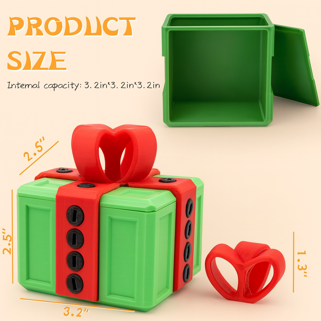 🎁 3D Printed Annoying Gift Box Ornaments 😂 - Ideal for Pranks and Mischief!&Send a Middle Finger in a Box
