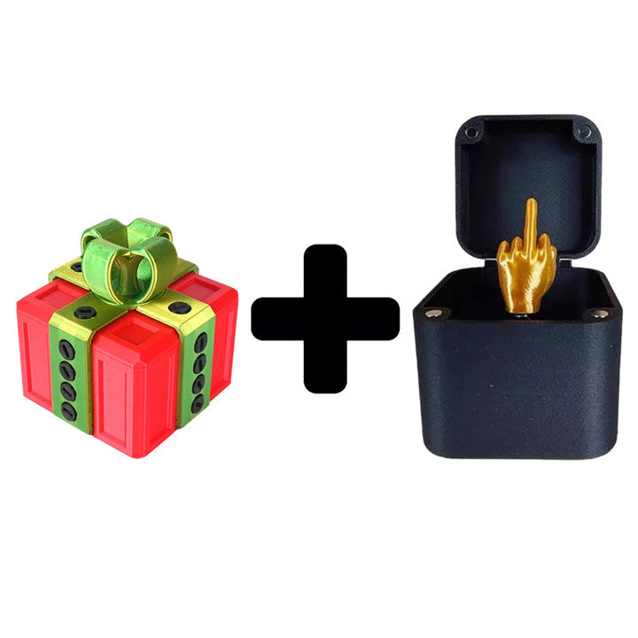 🎁 3D Printed Annoying Gift Box Ornaments 😂 - Ideal for Pranks and Mischief!&Send a Middle Finger in a Box