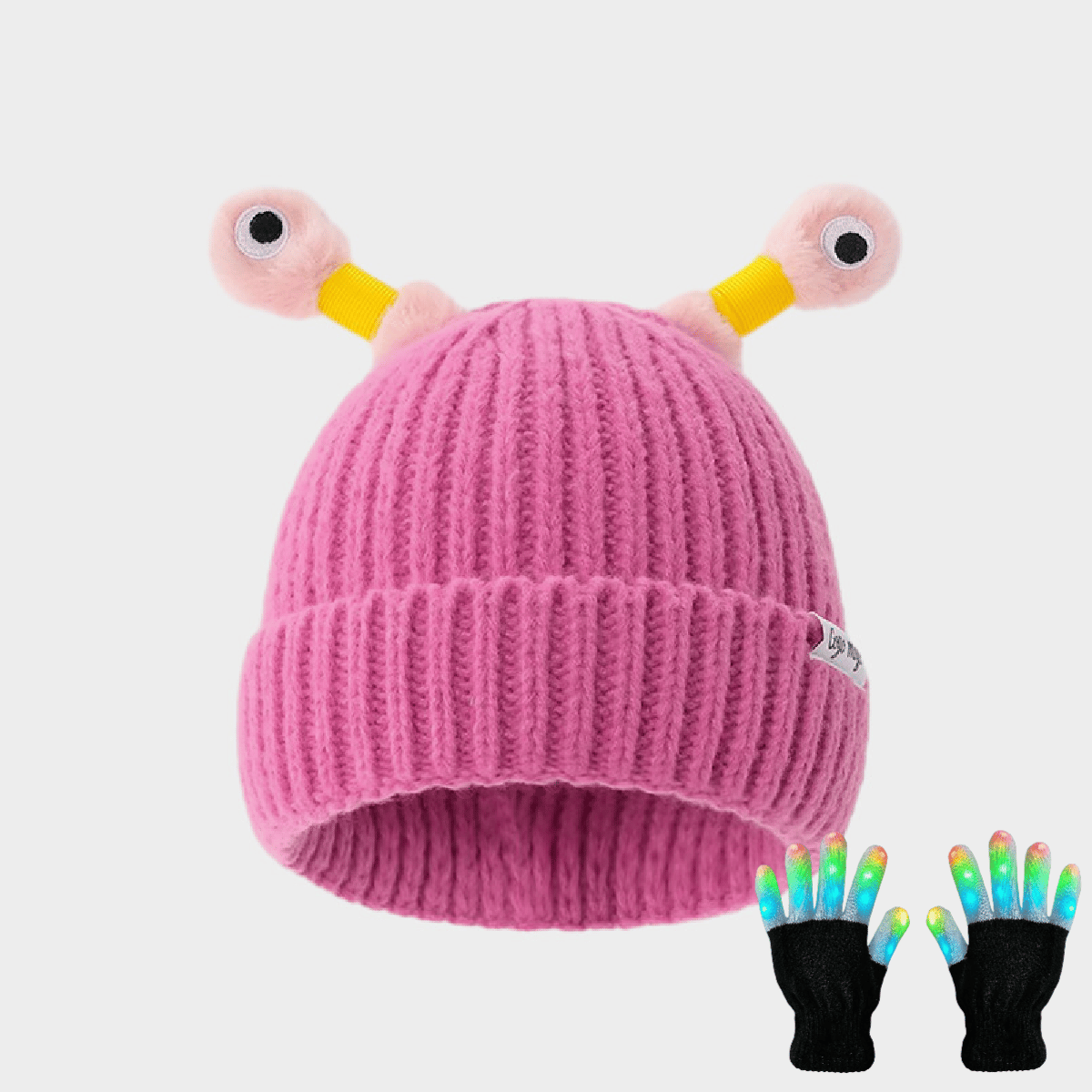 🔥2025 HOT SALE ✨️Winter Parent-Child Cute Glowing Little Monster Knit Hat