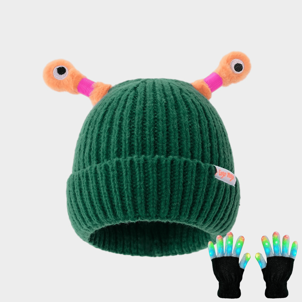 🔥2025 HOT SALE ✨️Winter Parent-Child Cute Glowing Little Monster Knit Hat