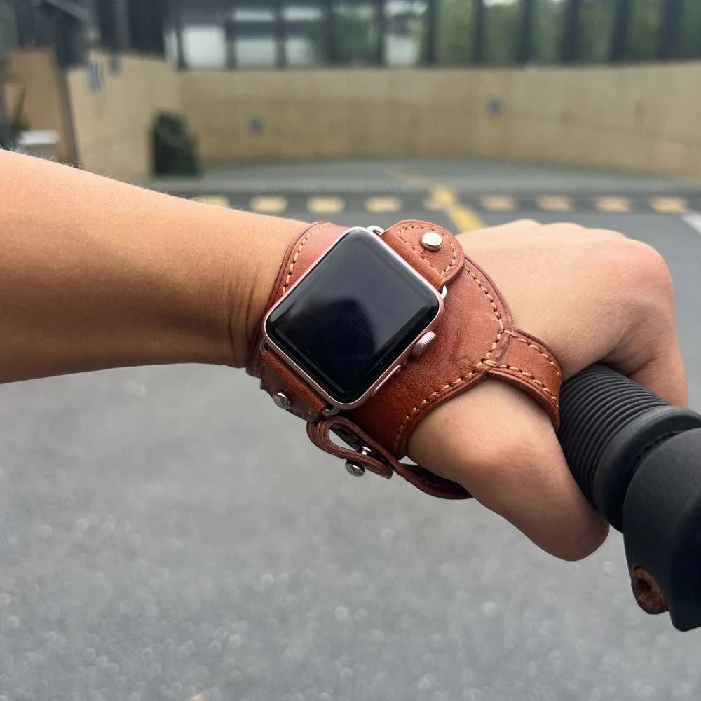 Handmade Genuine Leather Cycling Strap for Apple Watch