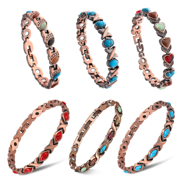 Diystar® Magnetic Copper Bracelet – Pure Solid Copper with 3800 Gauss Powerful Magnets
