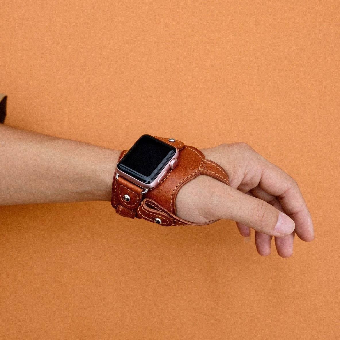 Handmade Genuine Leather Cycling Strap for Apple Watch