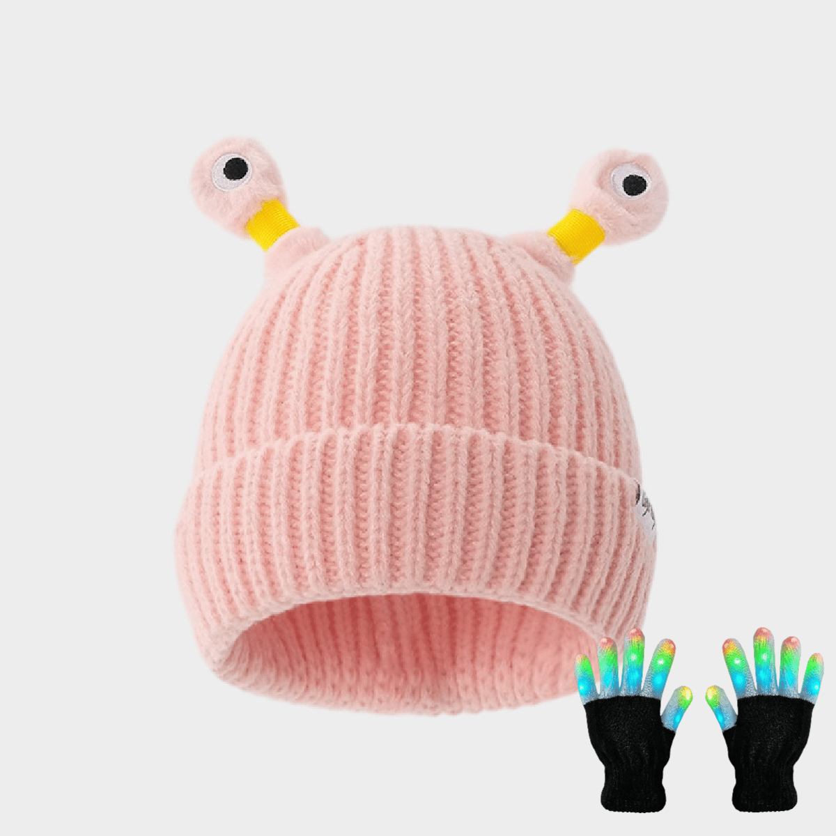 🔥2025 HOT SALE ✨️Winter Parent-Child Cute Glowing Little Monster Knit Hat