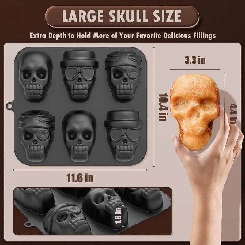 💀Halloween Hot Sale🔥-Haunted Skull Cakelet Pan