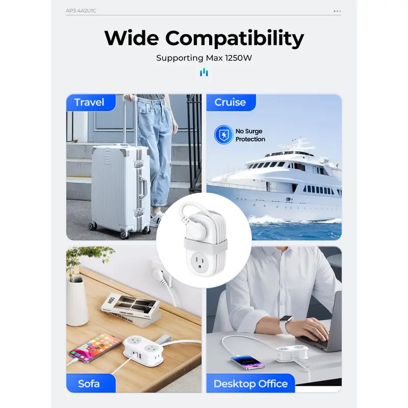 7 in 1 Travel Power Strip