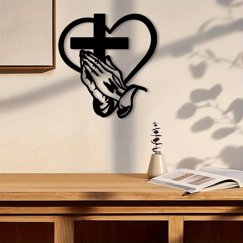 🎄Christmas-Sale 49%Off❤️Elegant Metal Christian Heart & Cross Wall Art