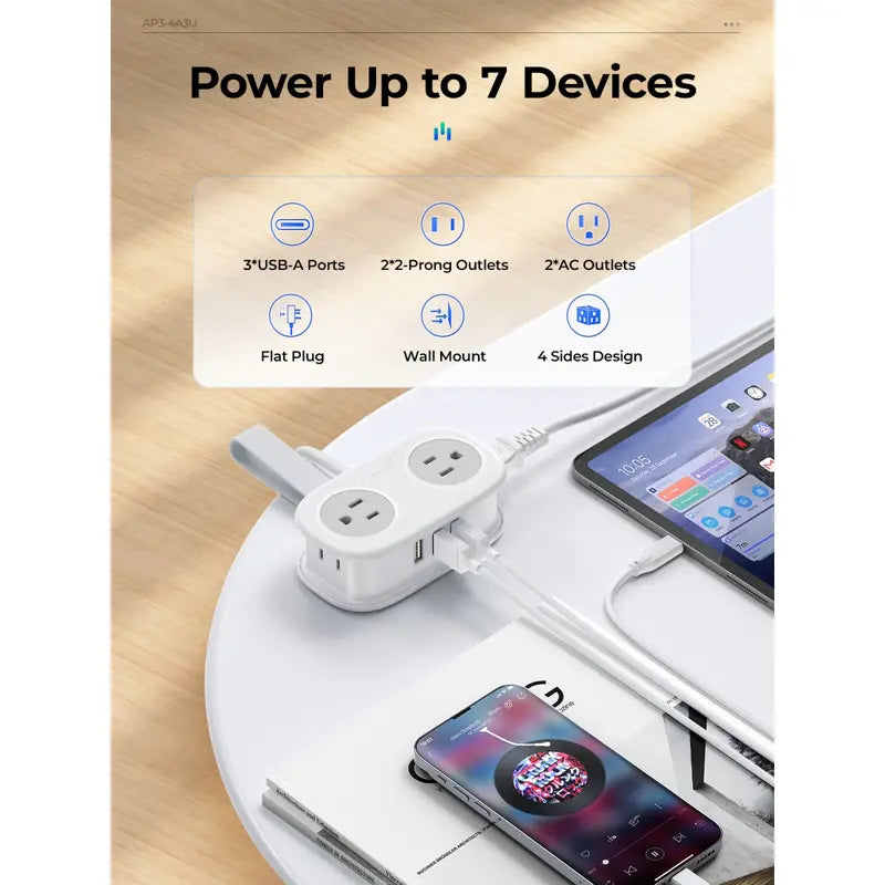 7 in 1 Travel Power Strip