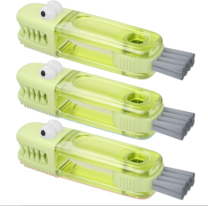 ✨3-in-1 Crocodile Brush 🐊 Deep Cleaning for Narrow Cup Lids & Tableware Gaps 🧼