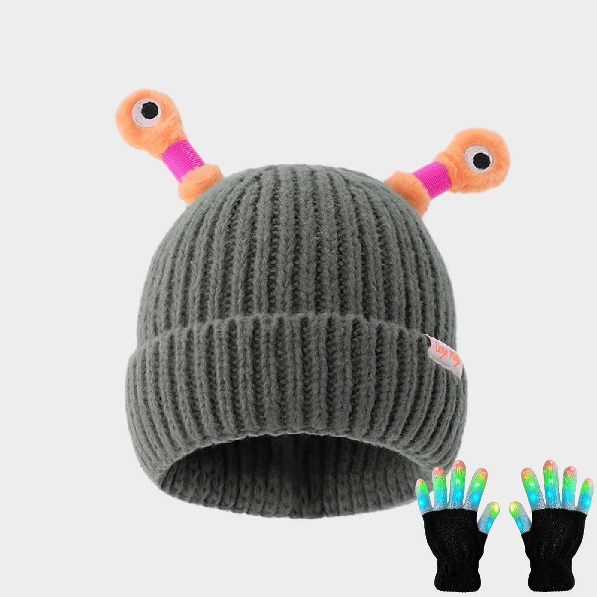 🔥2025 HOT SALE ✨️Winter Parent-Child Cute Glowing Little Monster Knit Hat