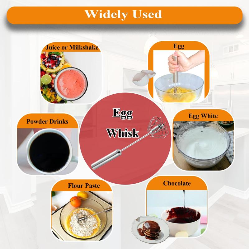 Stainless Steel Semi Automatic Whisk Egg Beater
