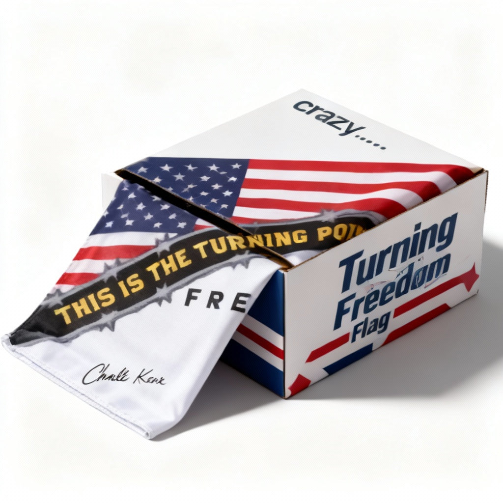 🙏R.I.P Charlie Kirk-Turning Point Freedom Flag