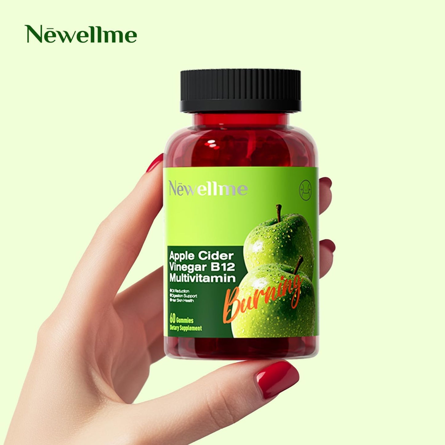 Sugar-Free Apple Cider Vinegar Gummies B12 Multivitamin