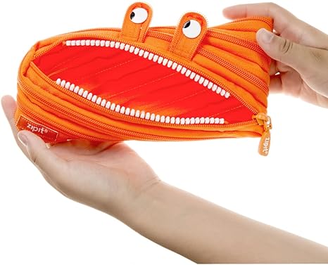 😆Funny stationery one zipper cute pencil case
