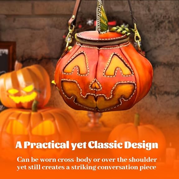 🎃Purely handmade leather Pumpkin Bag-Free Shipping