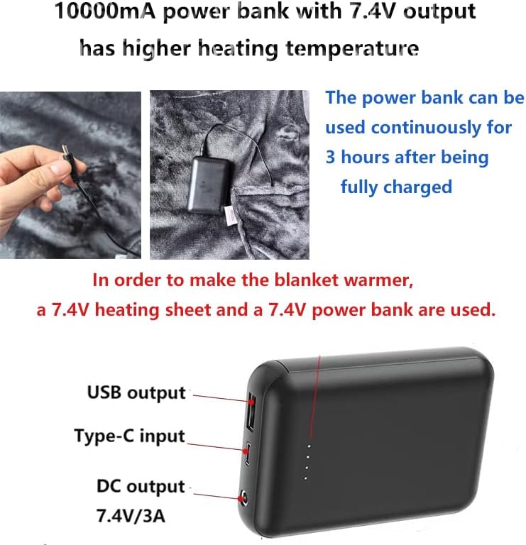 Wearable USB Heated Blanket Shawl