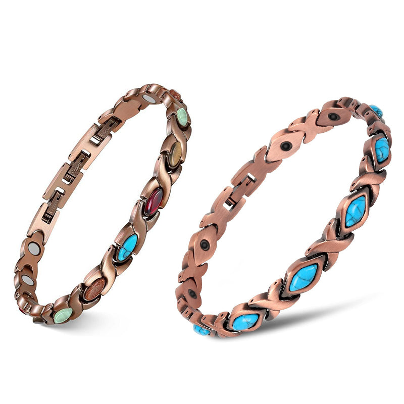 Diystar® Magnetic Copper Bracelet – Pure Solid Copper with 3800 Gauss Powerful Magnets