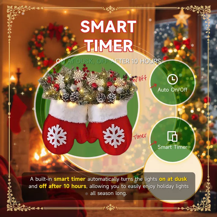🎅Twinkling Christmas wreath with 120 LED Lights