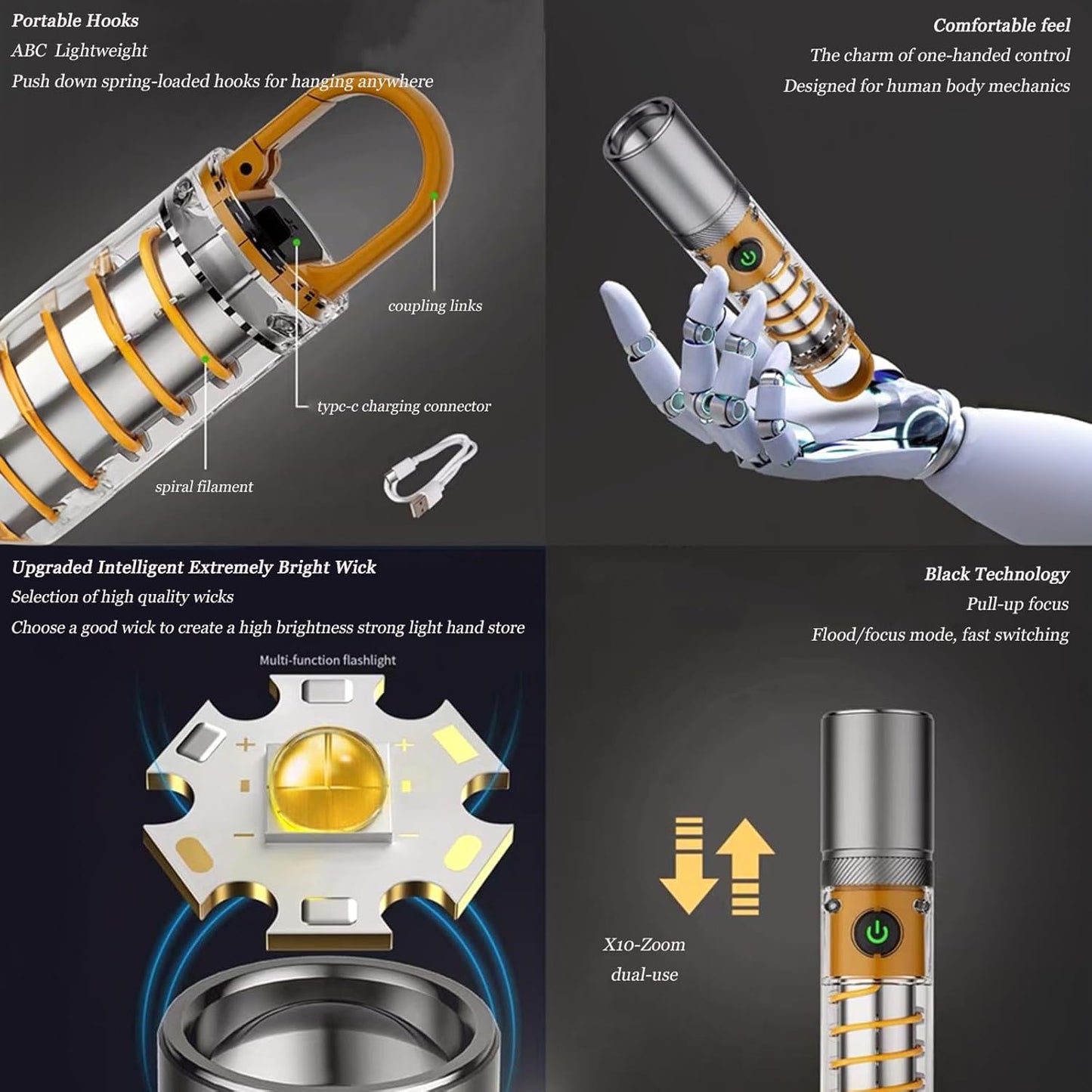 🔦 2-in-1 Multifunctional Camping Flashlight & Lantern