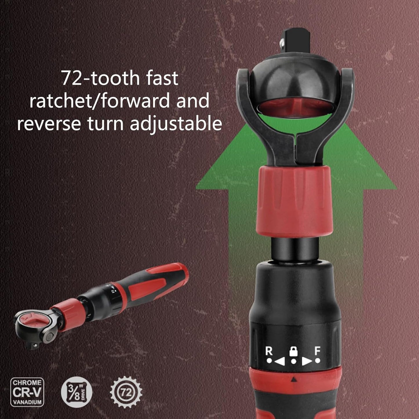 🔧3/8inch Drives Socket Ratchets&72 Tooth Ratchets
