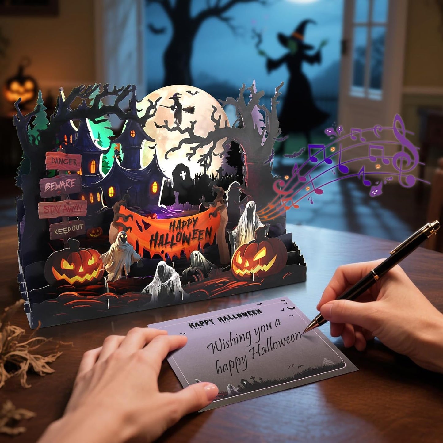 👻Halloween Card with Lights & Spooky Music