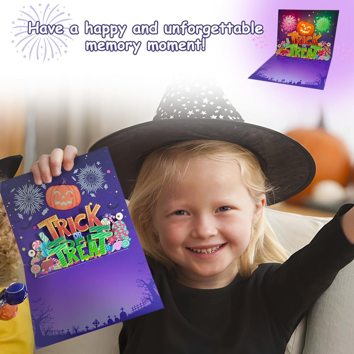 🎃3D Pop Up Trick Or Treat Pumpkin Halloween Card