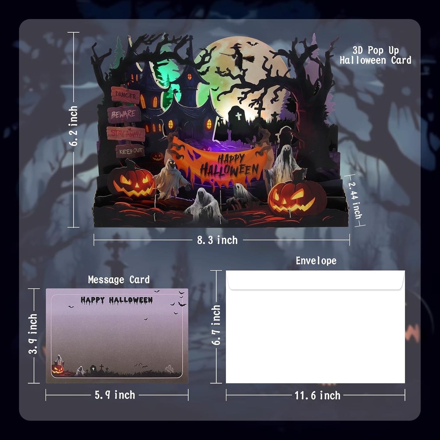 👻Halloween Card with Lights & Spooky Music