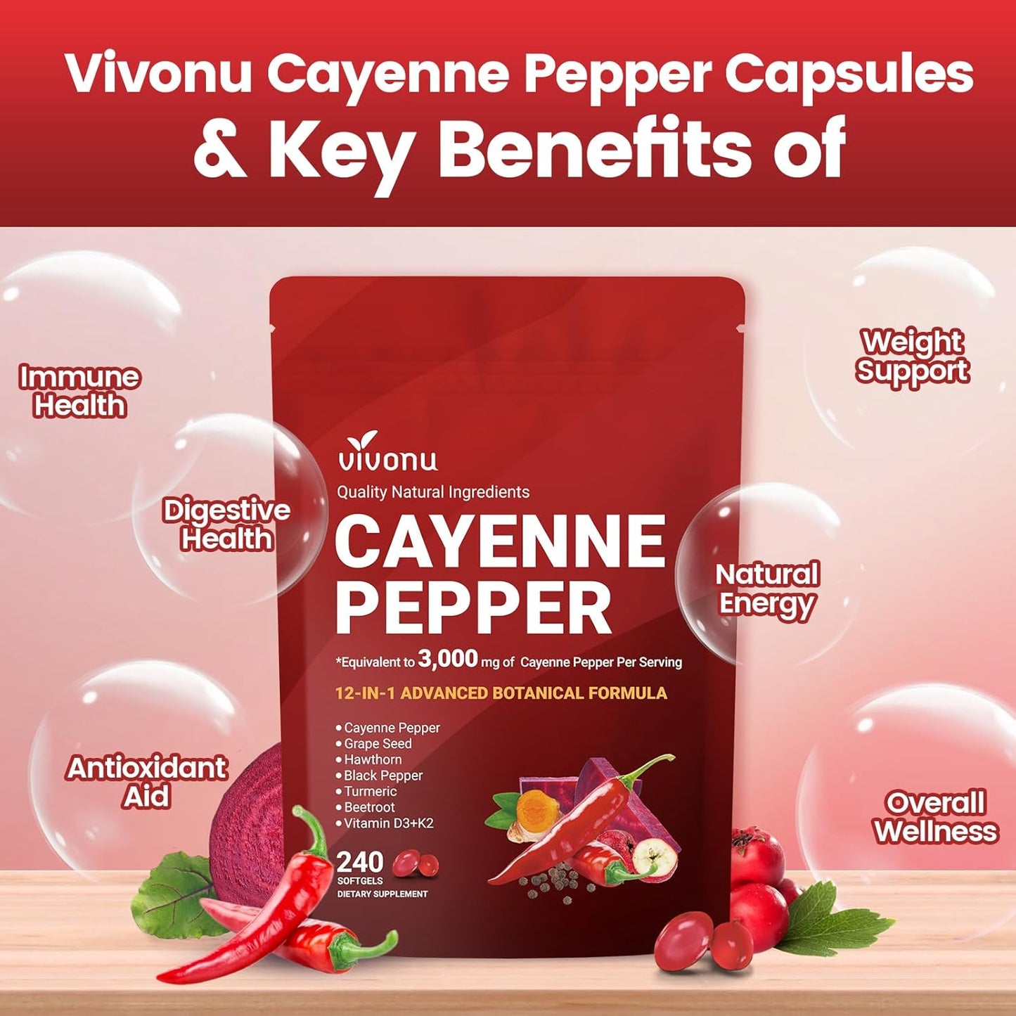 🔥LAST DAY 49%OFF🔥Cayenne Pepper Softgels Supplement