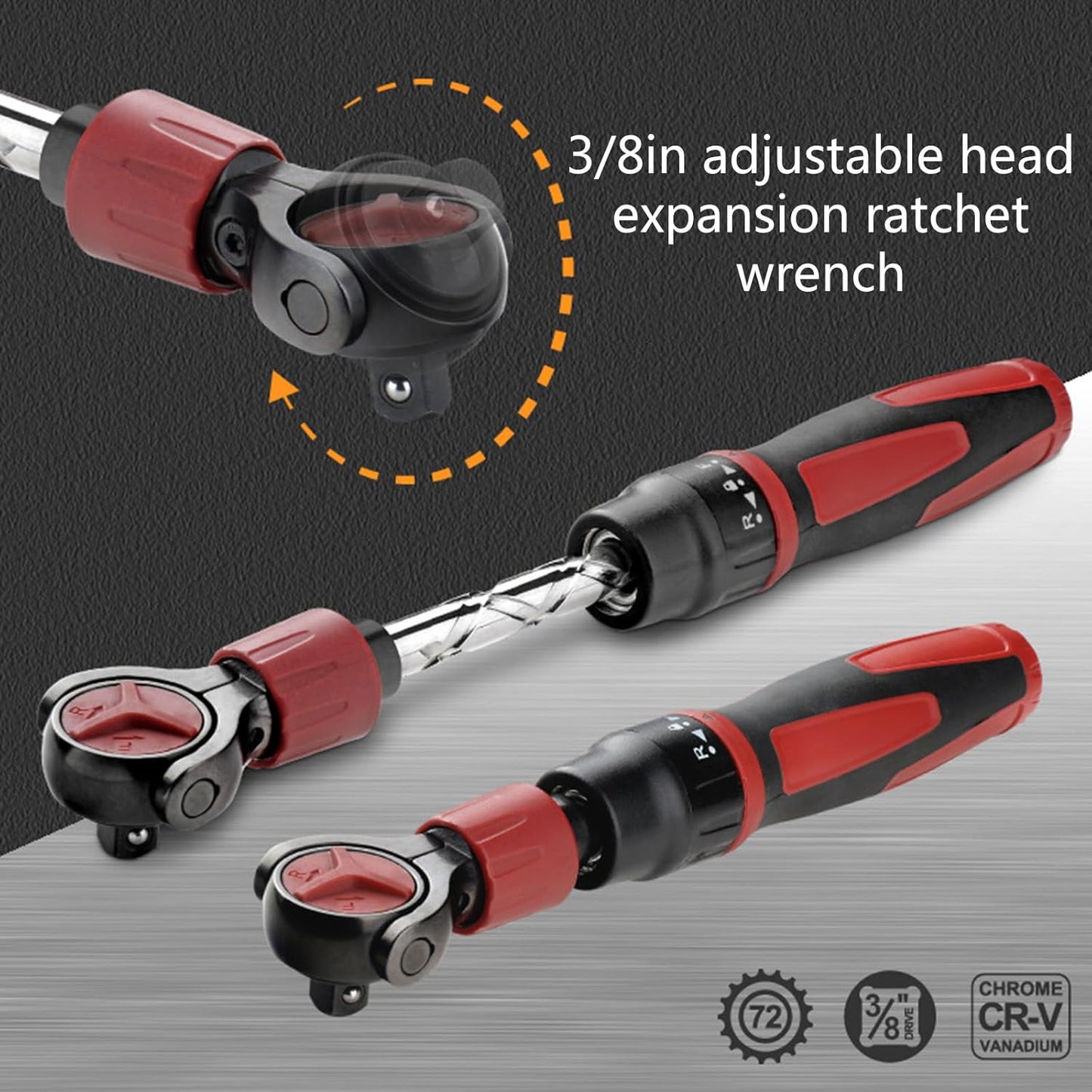 🔧3/8inch Drives Socket Ratchets&72 Tooth Ratchets