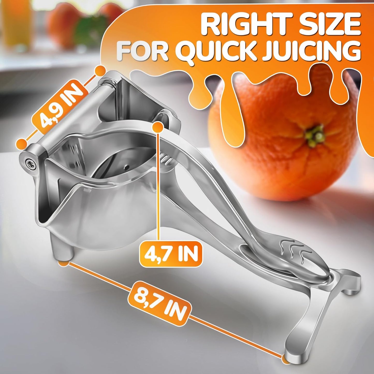 Hand Juicer Squeezer,Aluminum Manual Hand Press Juicer