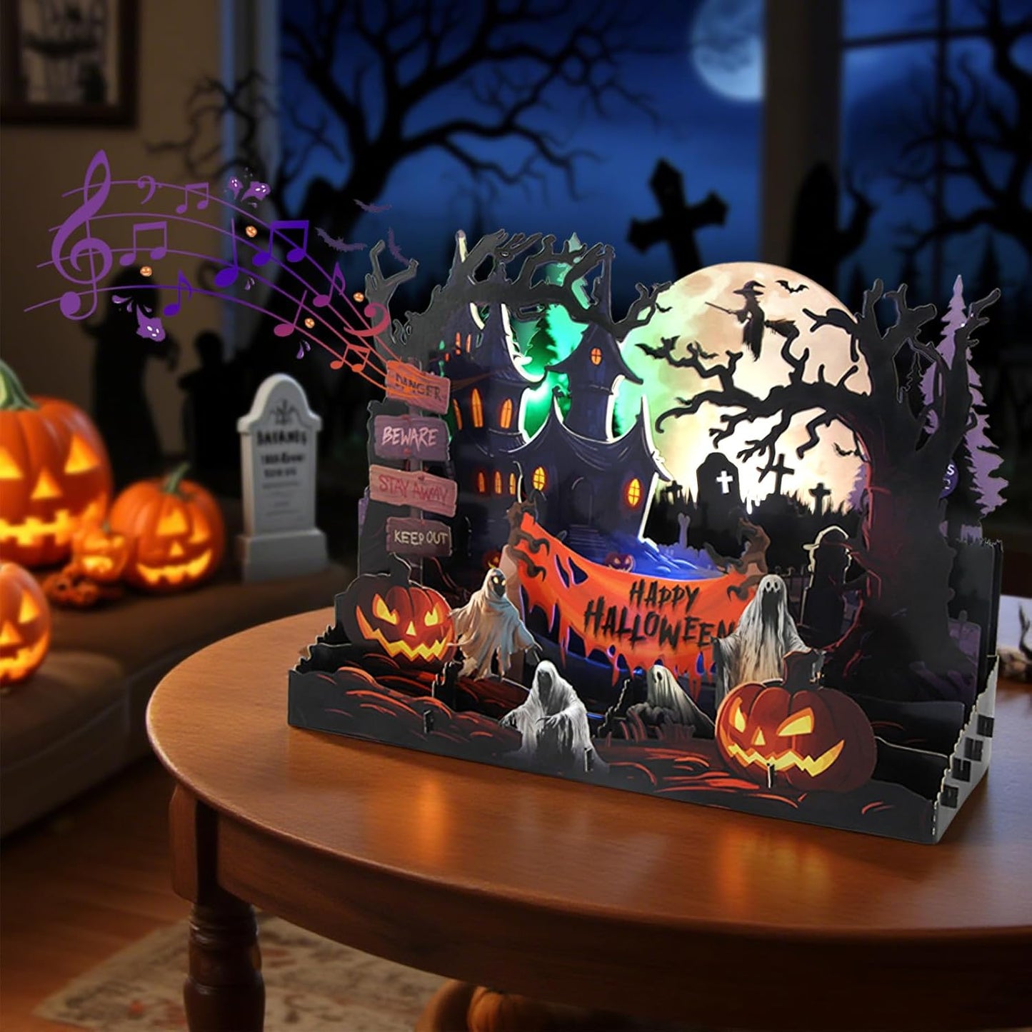 👻Halloween Card with Lights & Spooky Music