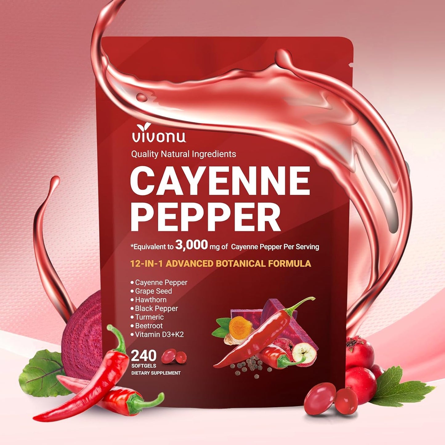 🔥LAST DAY 49%OFF🔥Cayenne Pepper Softgels Supplement