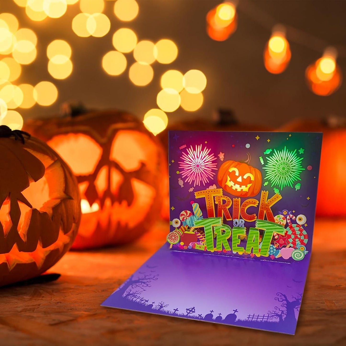 🎃3D Pop Up Trick Or Treat Pumpkin Halloween Card