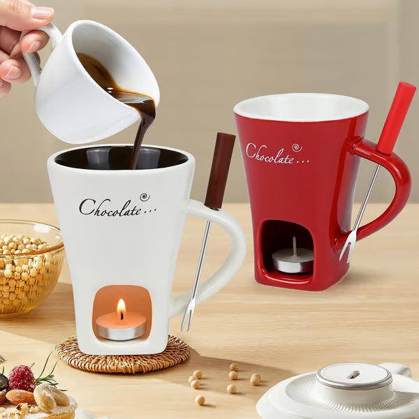 Chocolate Fondue Mug with Fork