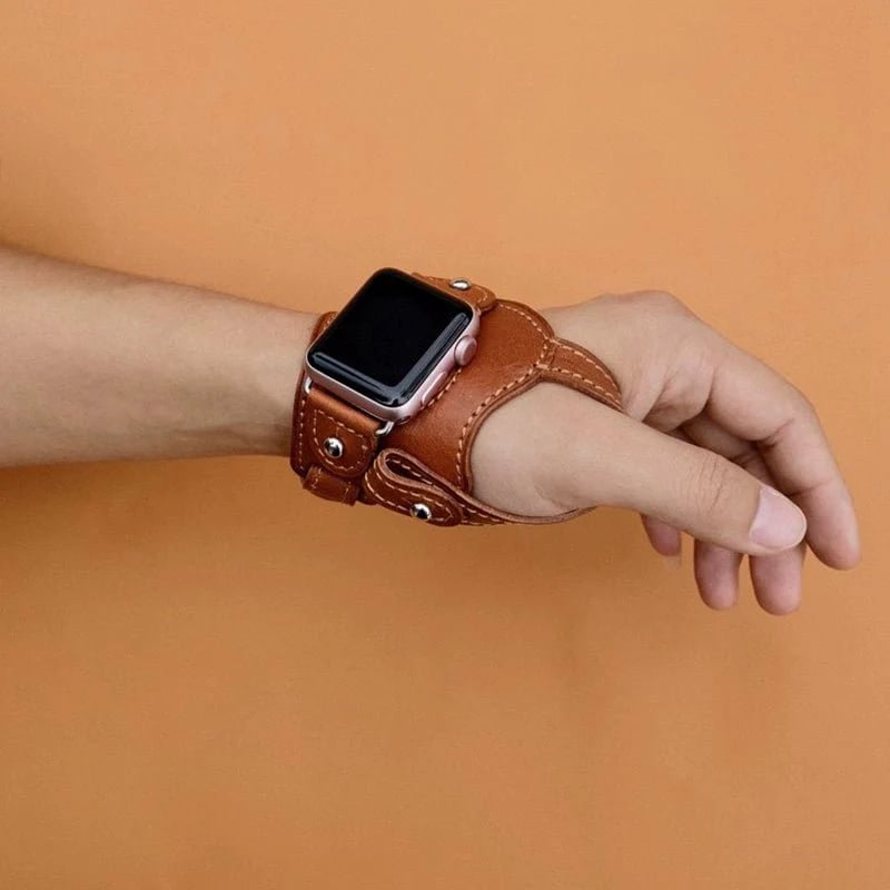 Handmade Genuine Leather Cycling Strap for Apple Watch