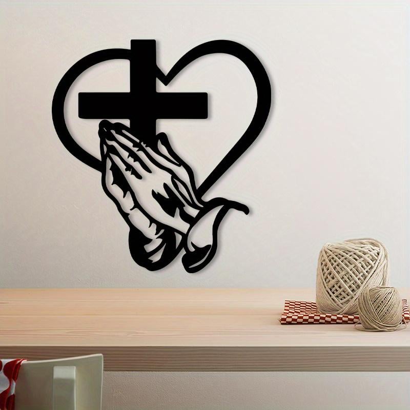 🎄Christmas-Sale 49%Off❤️Elegant Metal Christian Heart & Cross Wall Art