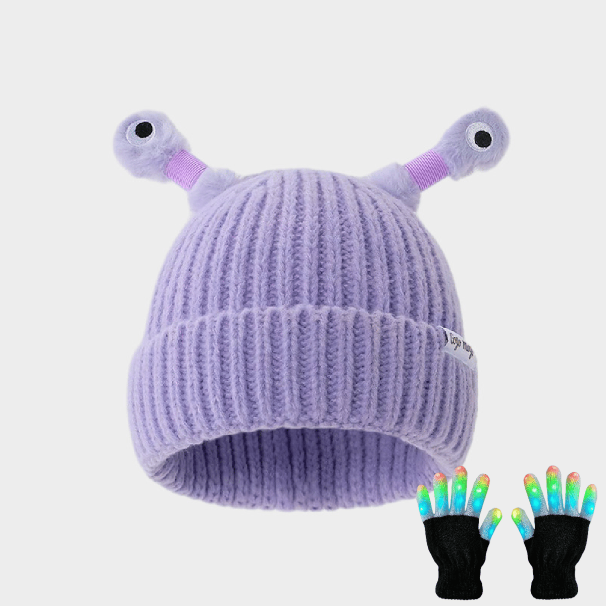 🔥2025 HOT SALE ✨️Winter Parent-Child Cute Glowing Little Monster Knit Hat