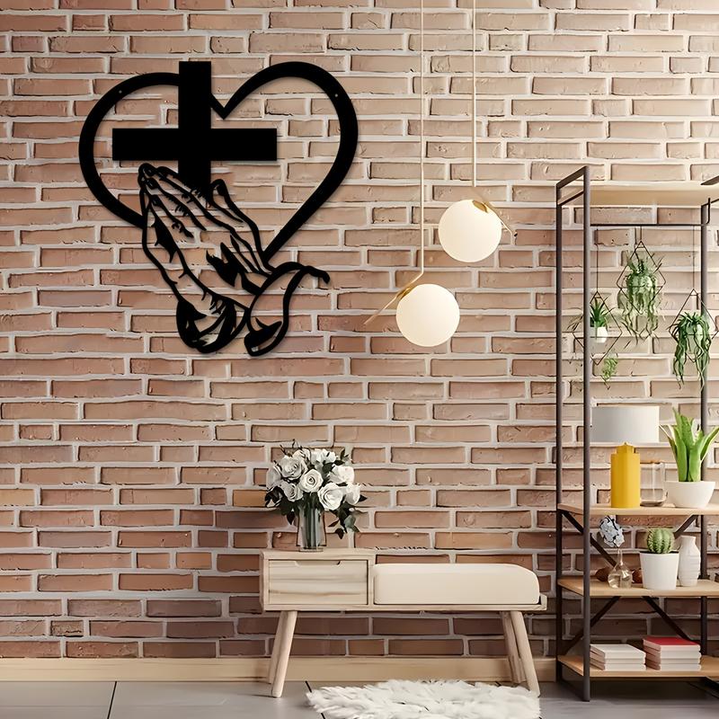 🎄Christmas-Sale 49%Off❤️Elegant Metal Christian Heart & Cross Wall Art