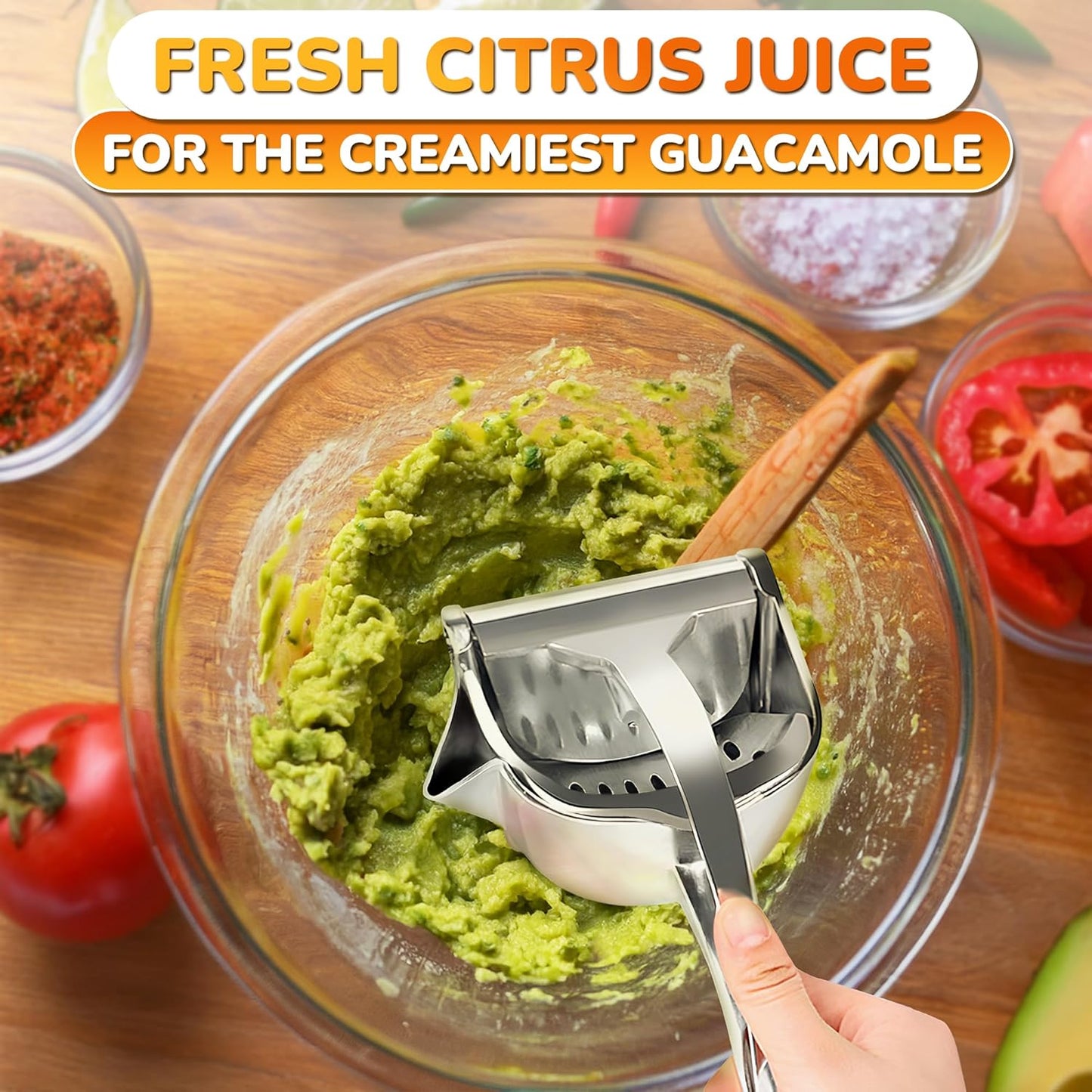 Hand Juicer Squeezer,Aluminum Manual Hand Press Juicer