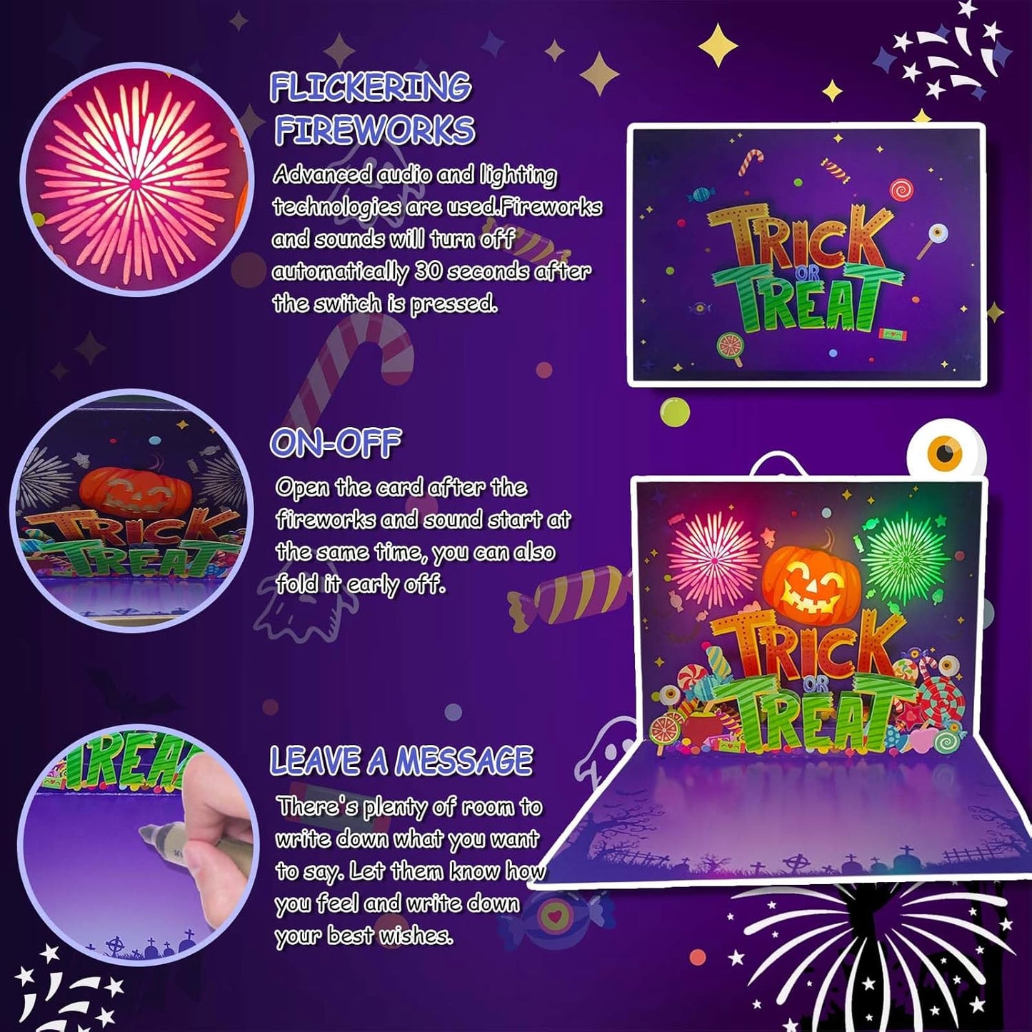 🎃3D Pop Up Trick Or Treat Pumpkin Halloween Card