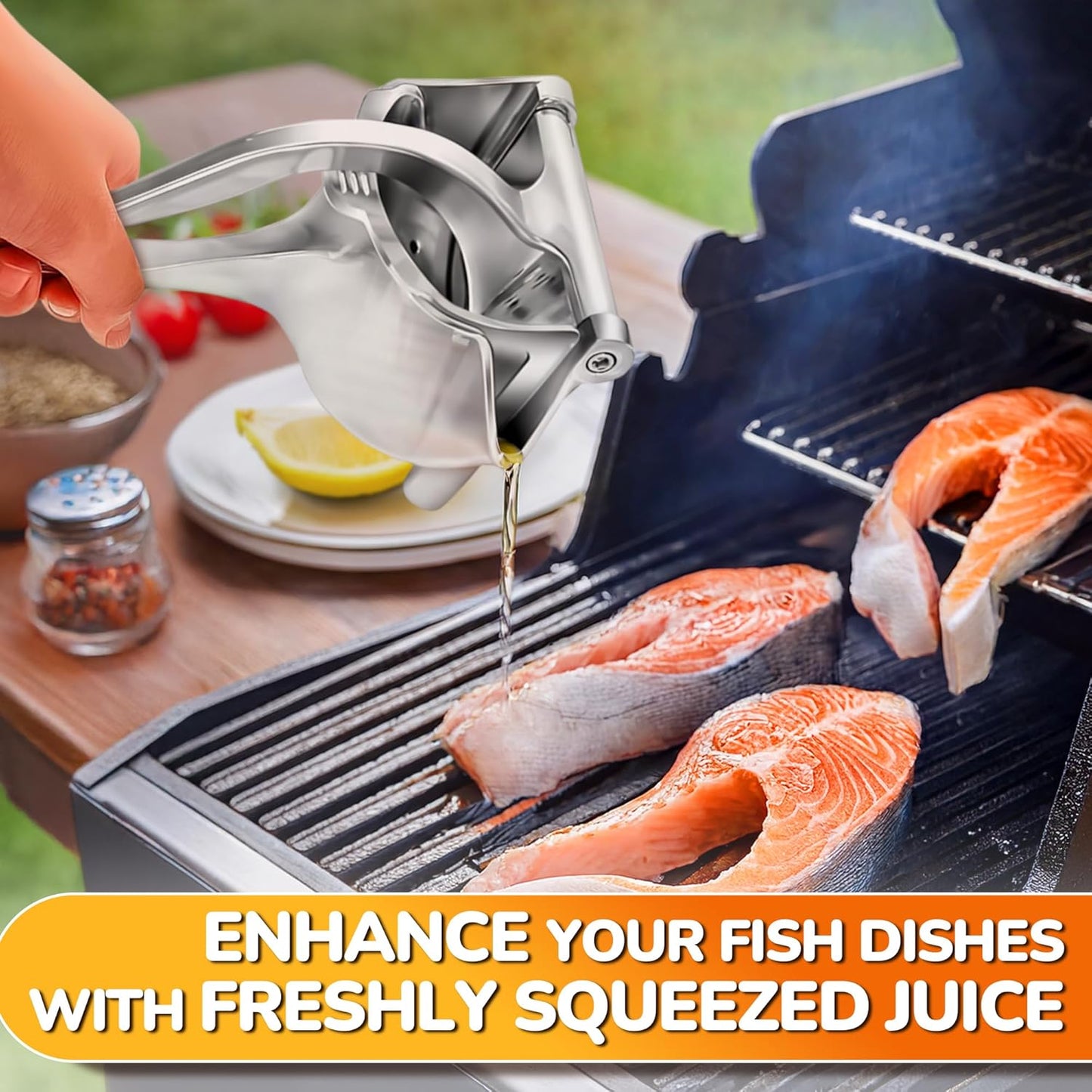 Hand Juicer Squeezer,Aluminum Manual Hand Press Juicer
