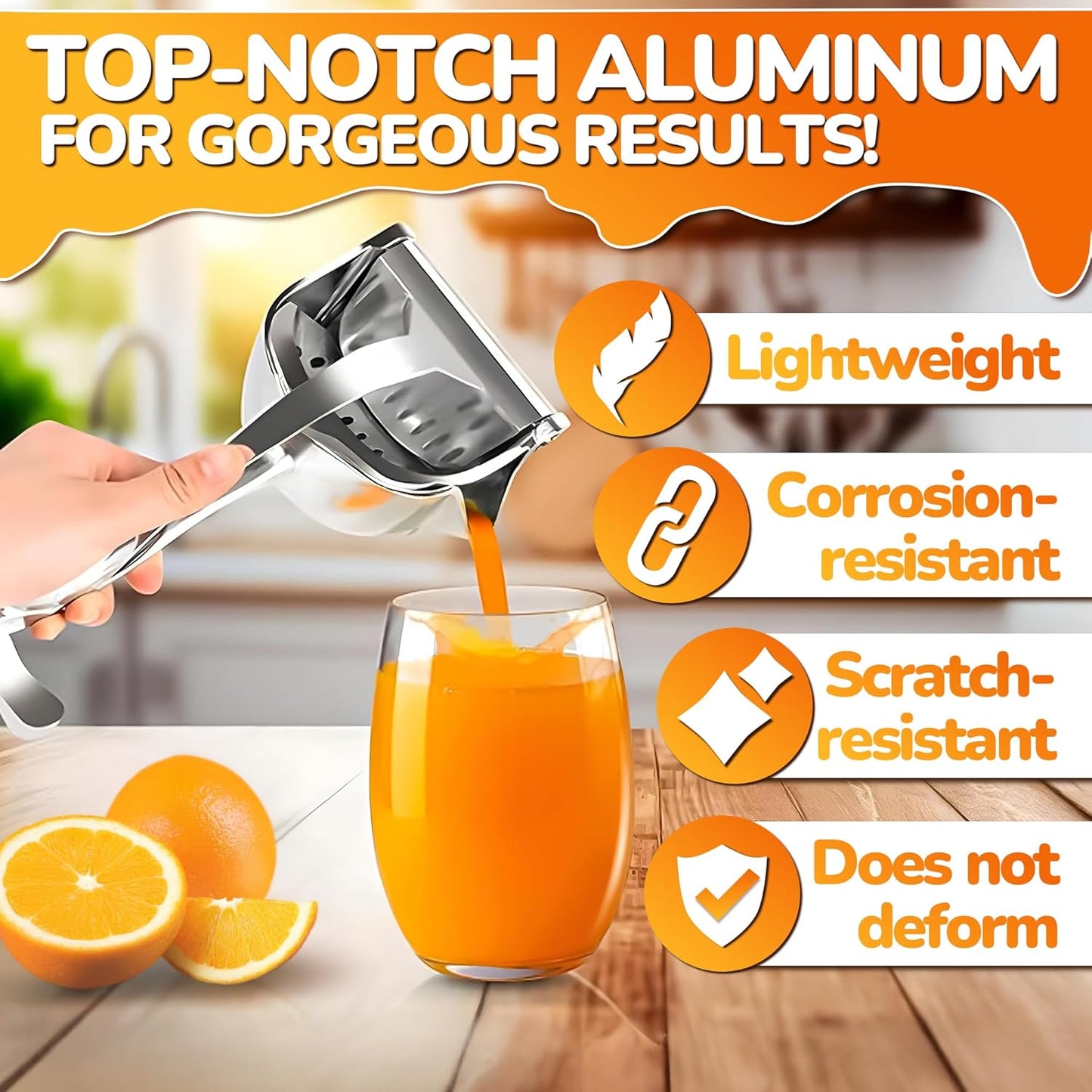 Hand Juicer Squeezer,Aluminum Manual Hand Press Juicer