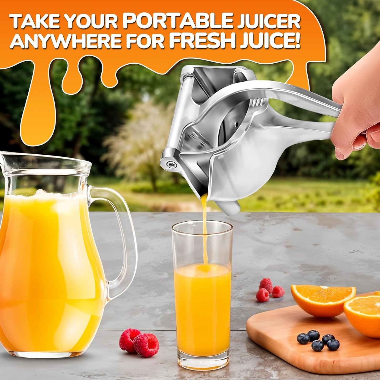 Hand Juicer Squeezer,Aluminum Manual Hand Press Juicer