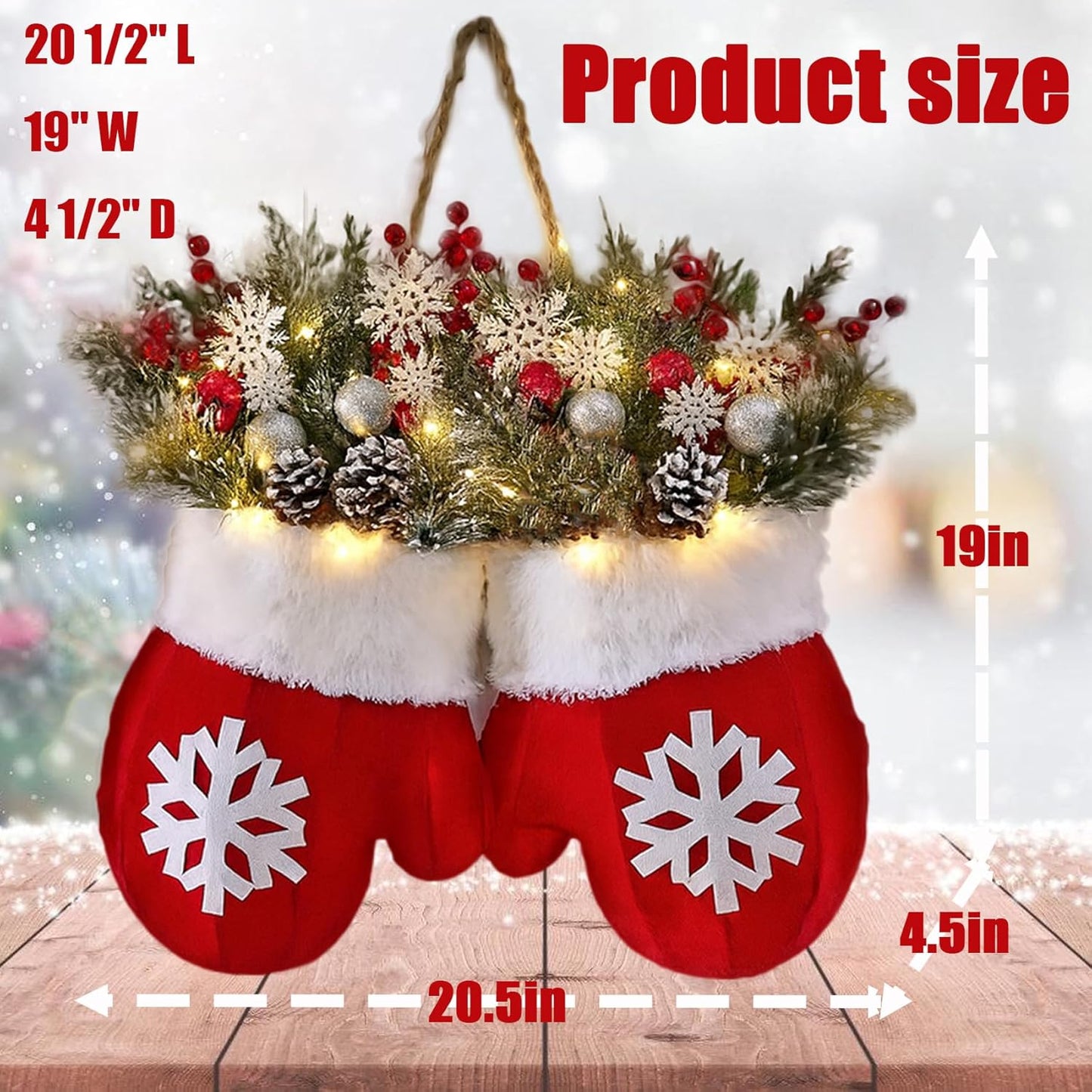 🎅Twinkling Christmas wreath with 120 LED Lights
