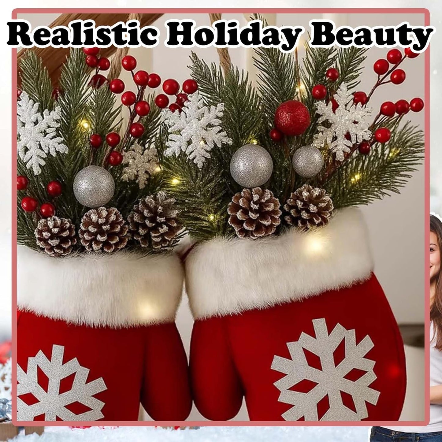 🎅Twinkling Christmas wreath with 120 LED Lights