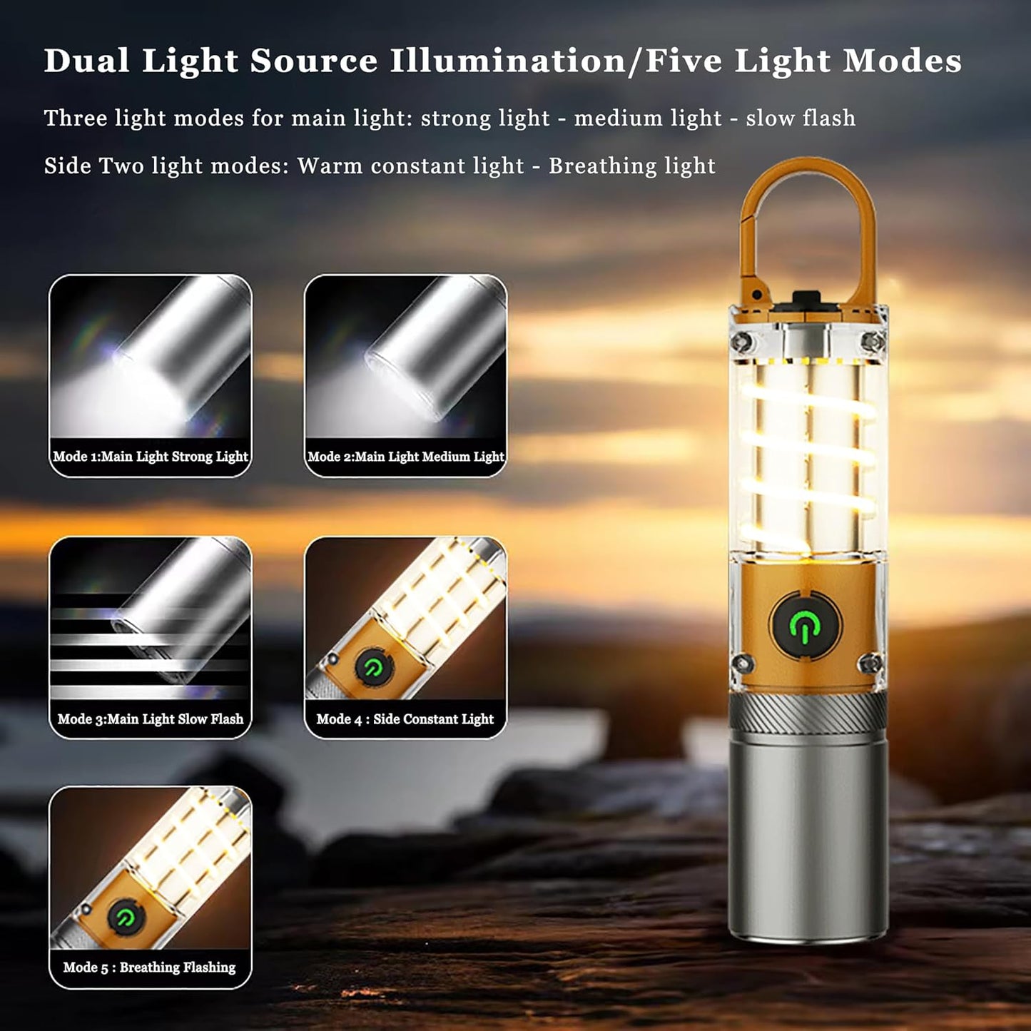 🔦 2-in-1 Multifunctional Camping Flashlight & Lantern